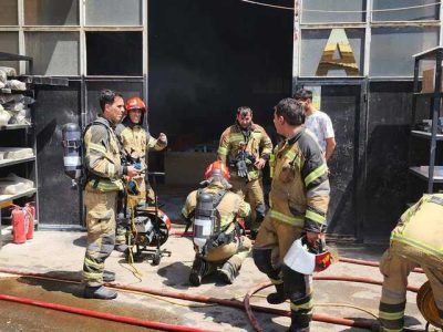 آتش سوزی یک سوله در محله 13 آبان