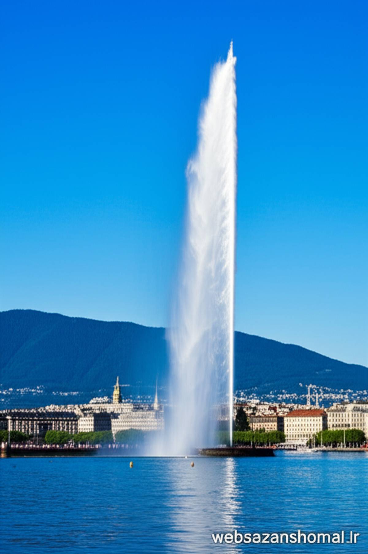 Jet d’Eau ژنو | فواره 140 متری دریاچه ژنو سوئیس