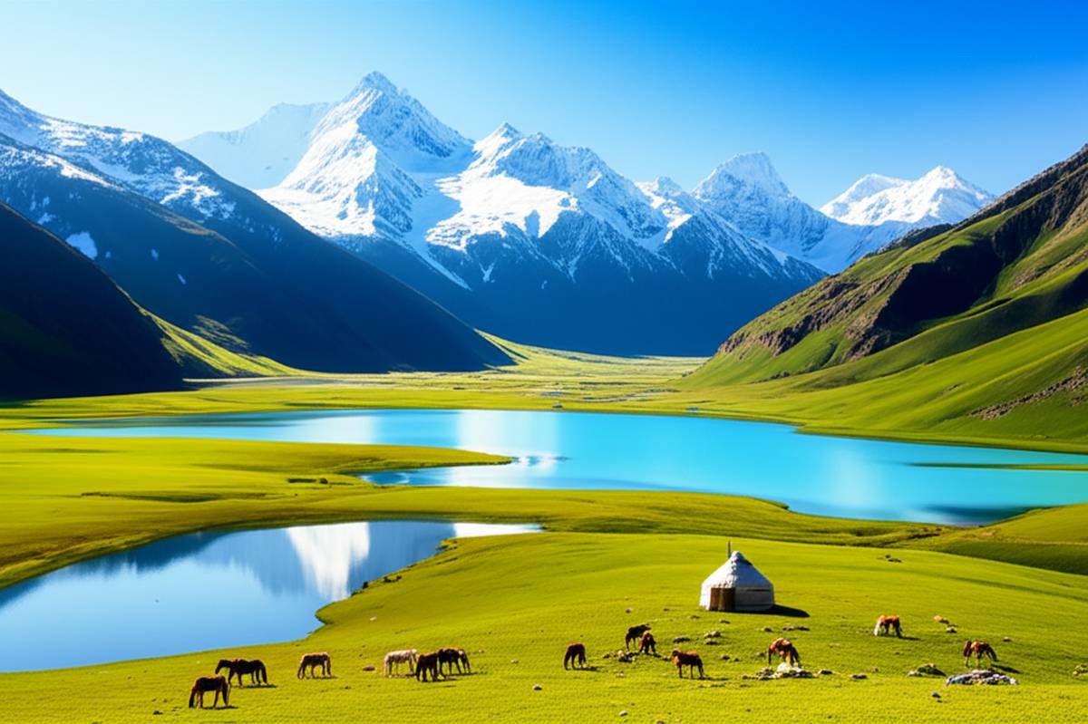 قرقیزستان با طبیعت زیبا